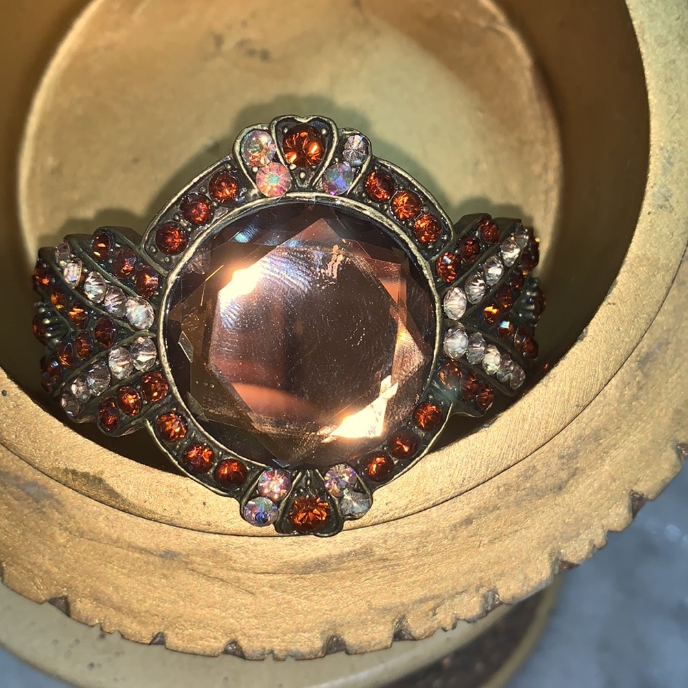 Amber Rhinestone Bangle - Picture 3 of 8